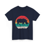 Rhino Sunset Wildlife Conservation T-Shirt - Navy