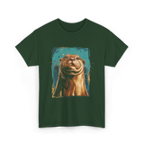 River Otter Cute Otter Animal T-Shirt - Forest Green