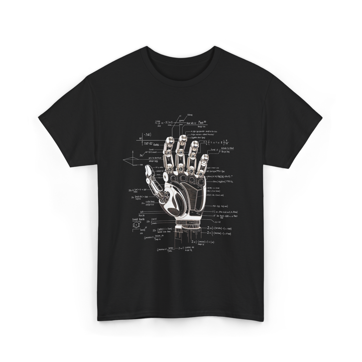 Robot Engineer Hand Robotics T-Shirt - Black