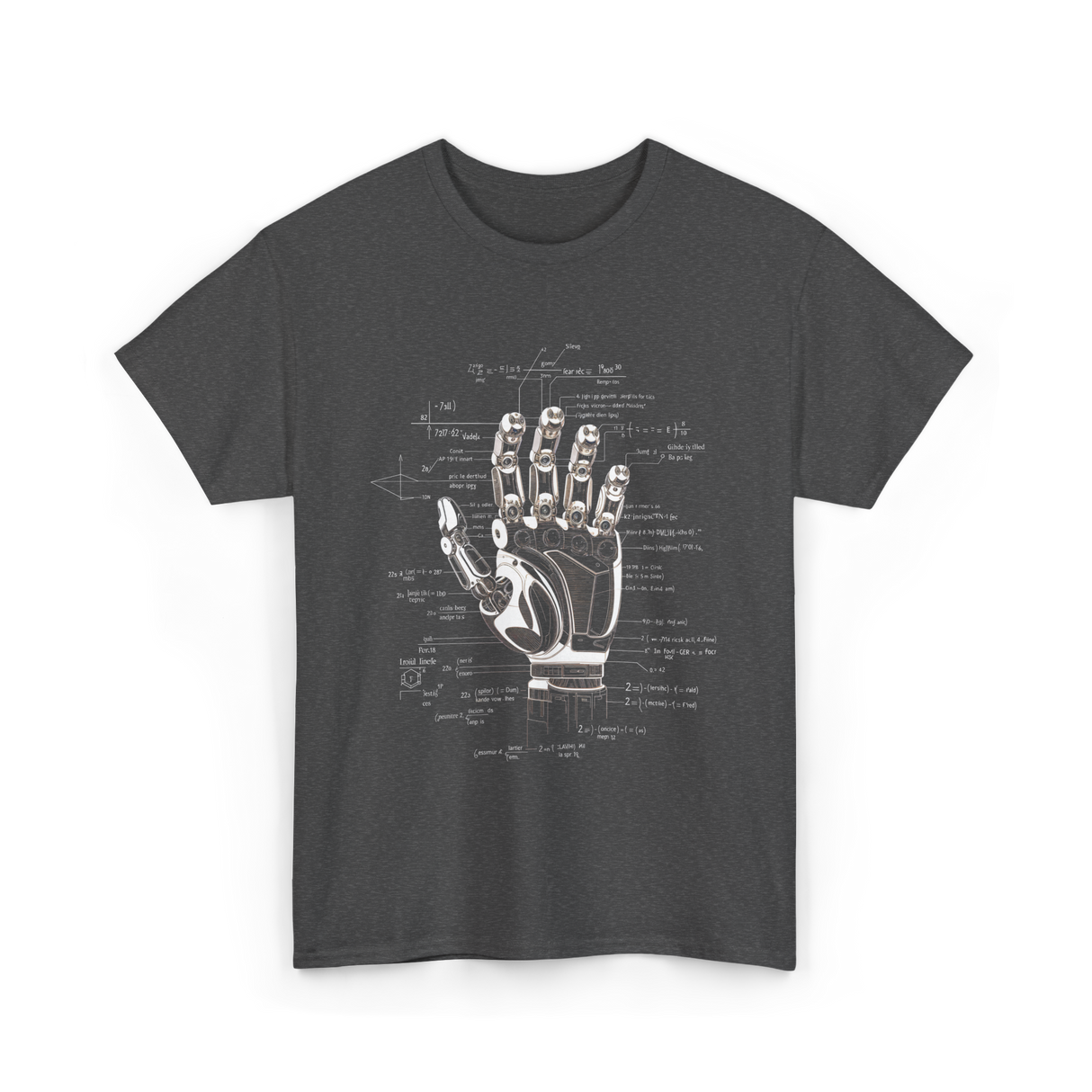 Robot Engineer Hand Robotics T-Shirt - Dark Heather