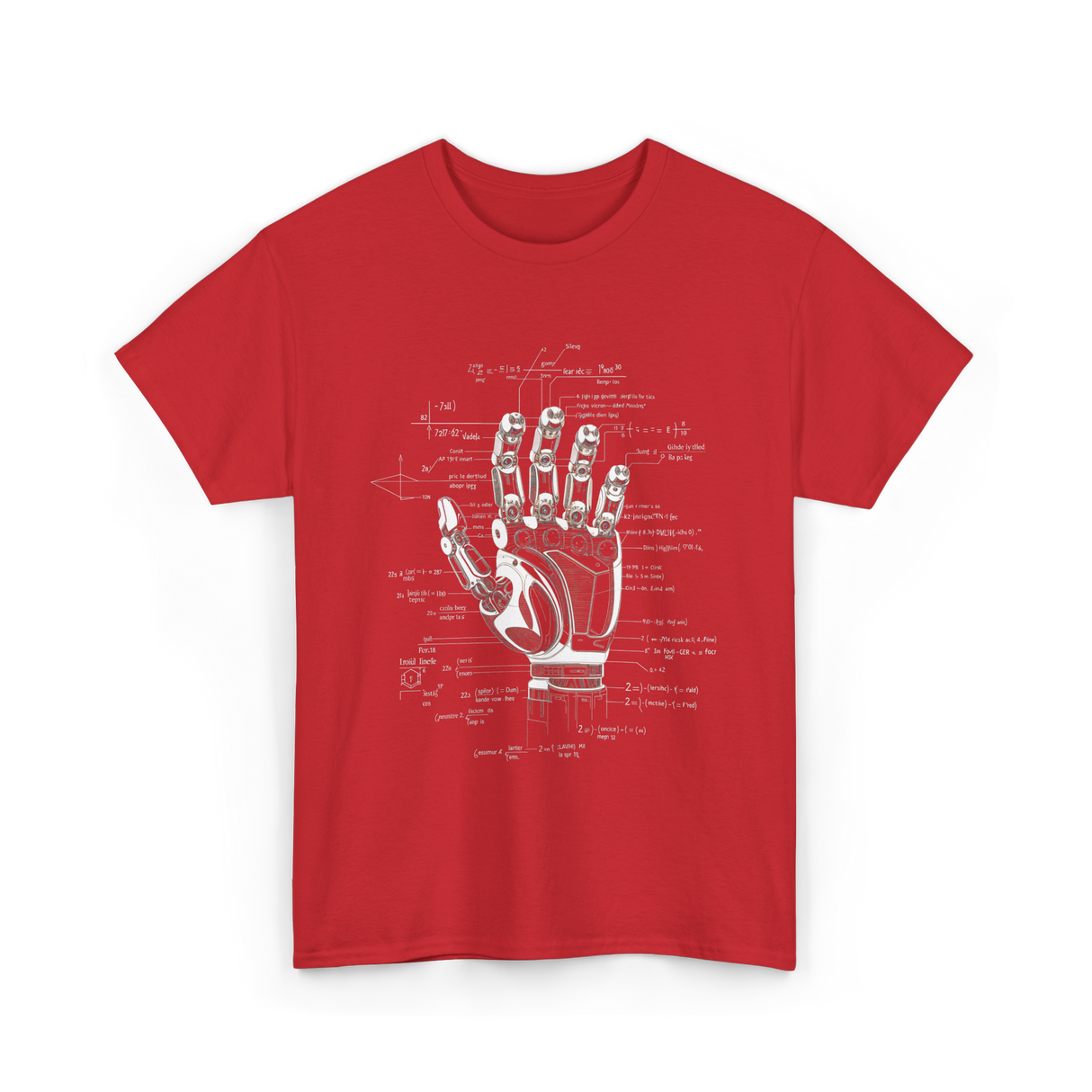 Robot Engineer Hand Robotics T-Shirt - Red