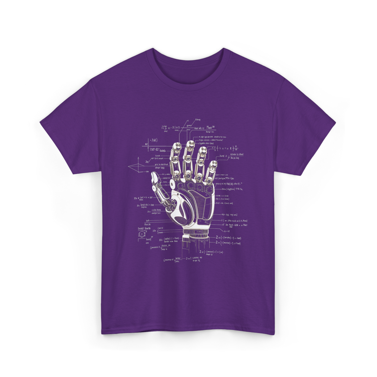 Robot Engineer Hand Robotics T-Shirt - Purple