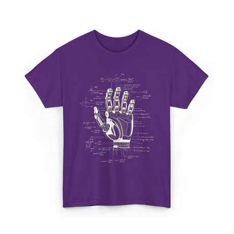 Robot Engineer Hand Robotics T-Shirt - Purple