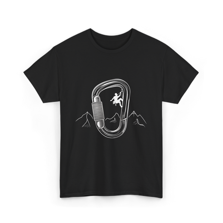 Rock Climbing Carabiner Climber T-Shirt - Black