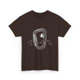 Rock Climbing Carabiner Climber T-Shirt - Dark Chocolate