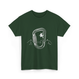 Rock Climbing Carabiner Climber T-Shirt - Forest Green