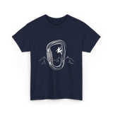 Rock Climbing Carabiner Climber T-Shirt - Navy