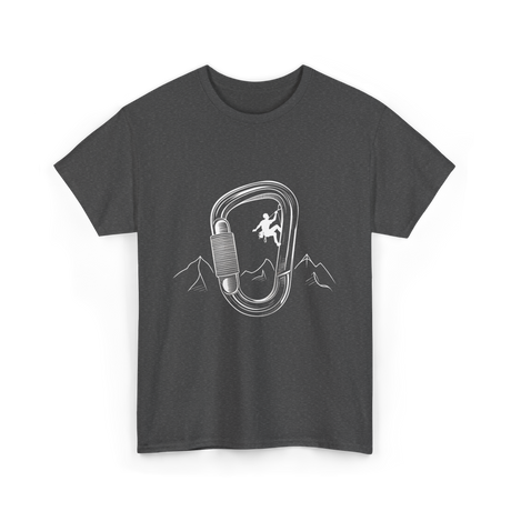 Rock Climbing Carabiner Climber T-Shirt - Dark Heather