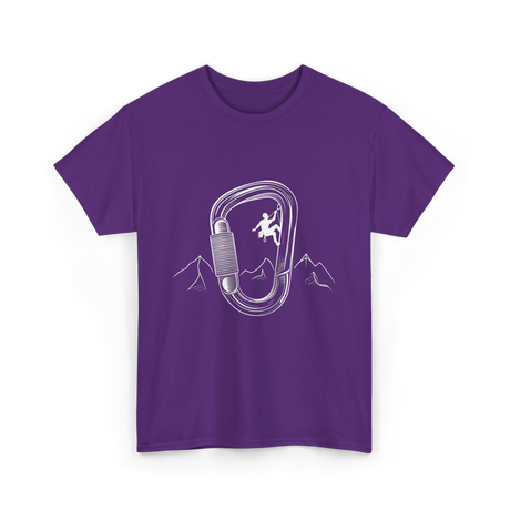 Rock Climbing Carabiner Climber T-Shirt - Purple