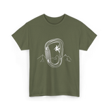 Rock Climbing Carabiner Climber T-Shirt - Military Green