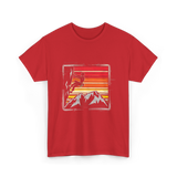 Rock Climbing Retro Adventure T-Shirt - Red