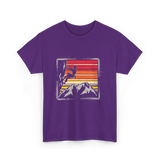 Rock Climbing Retro Adventure T-Shirt - Purple