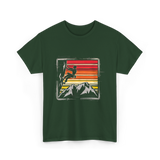 Rock Climbing Retro Adventure T-Shirt - Forest Green