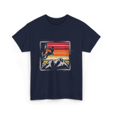 Rock Climbing Retro Adventure T-Shirt - Navy