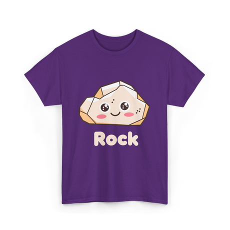 Rock Cute Character T-Shirt - Purple