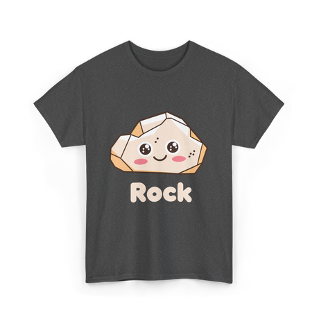 Rock Cute Character T-Shirt - Dark Heather