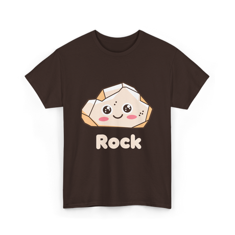 Rock Cute Character T-Shirt - Dark Chocolate