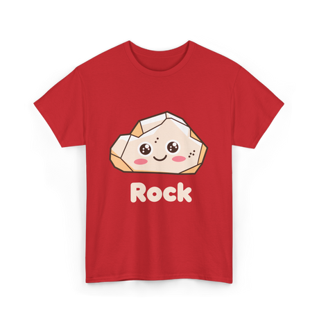 Rock Cute Character T-Shirt - Red