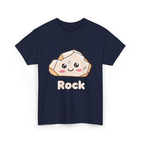 Rock Cute Character T-Shirt - Navy