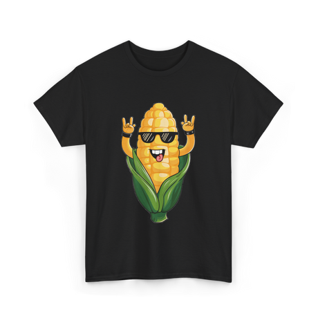 Rock On Corn Corn Lover T-Shirt - Black