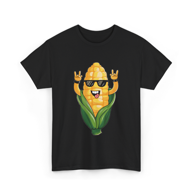 Rock On Corn Corn Lover T-Shirt - Black