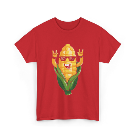 Rock On Corn Corn Lover T-Shirt - Red