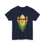 Rock On Corn Corn Lover T-Shirt - Navy