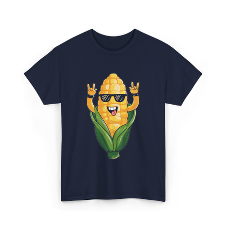 Rock On Corn Corn Lover T-Shirt - Navy