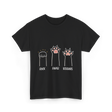 Rock Paper Scissors Cat Game T-Shirt - Black