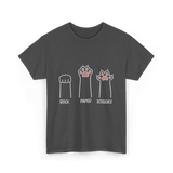 Rock Paper Scissors Cat Game T-Shirt - Dark Heather