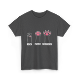 Rock Paper Scissors Cat Paw Game T-Shirt - Dark Heather