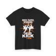 Rock Paper Scissors Head Kick T-Shirt - Black