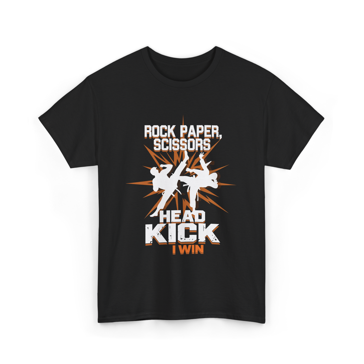 Rock Paper Scissors Head Kick T-Shirt - Black