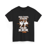 Rock Paper Scissors Head Kick T-Shirt - Black