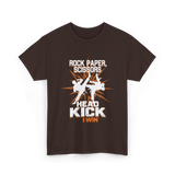 Rock Paper Scissors Head Kick T-Shirt - Dark Chocolate