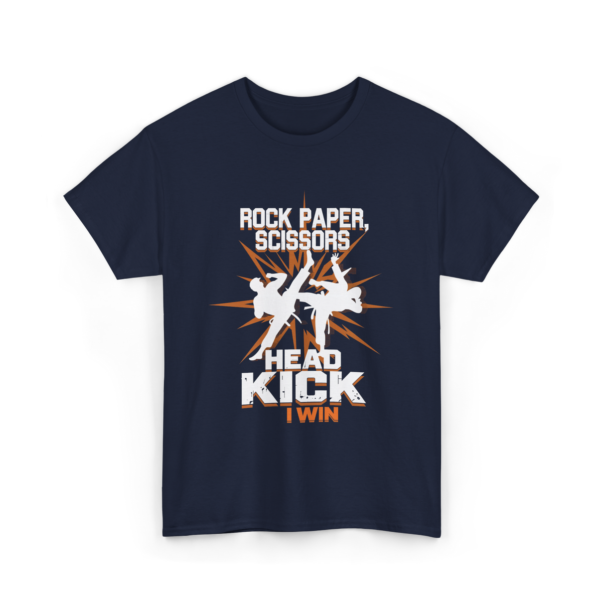 Rock Paper Scissors Head Kick T-Shirt - Navy