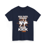 Rock Paper Scissors Head Kick T-Shirt - Navy