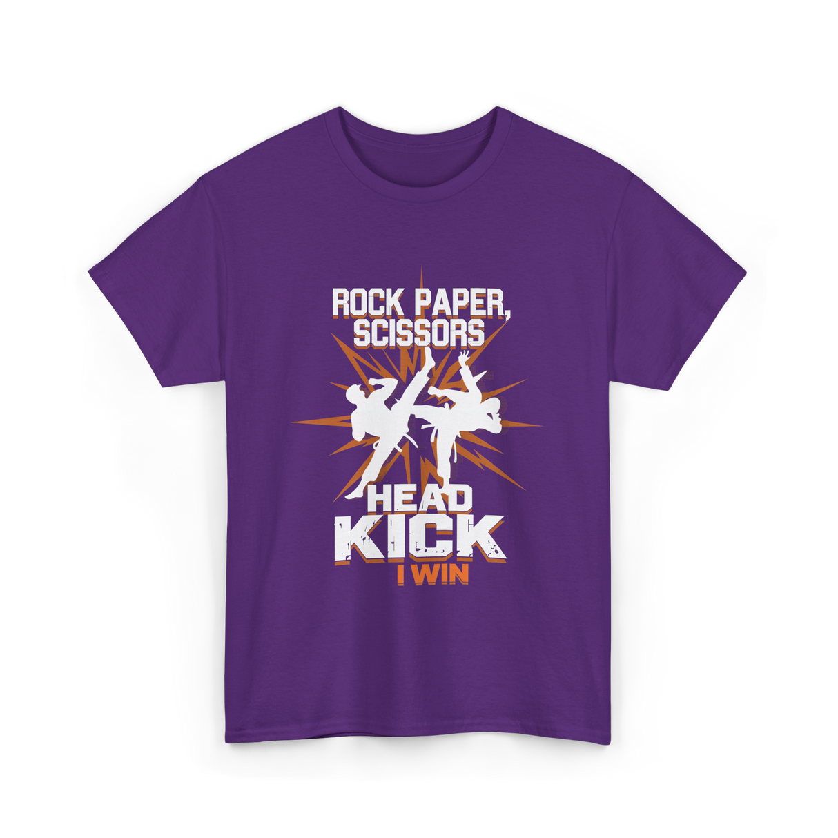 Rock Paper Scissors Head Kick T-Shirt - Purple