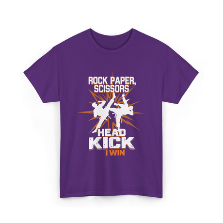 Rock Paper Scissors Head Kick T-Shirt - Purple