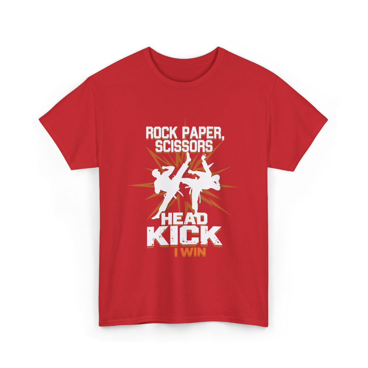 Rock Paper Scissors Head Kick T-Shirt - Red