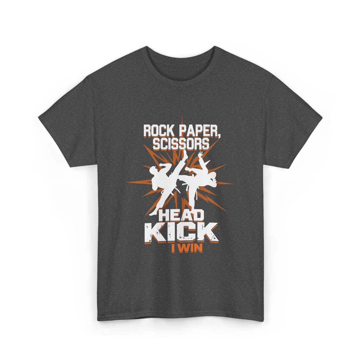 Rock Paper Scissors Head Kick T-Shirt - Dark Heather