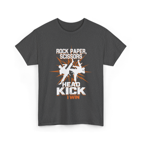 Rock Paper Scissors Head Kick T-Shirt - Dark Heather