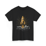 Rocket Retro Spacecraft Galaxy T-Shirt - Black