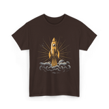 Rocket Retro Spacecraft Galaxy T-Shirt - Dark Chocolate