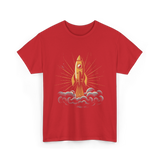 Rocket Retro Spacecraft Galaxy T-Shirt - Red