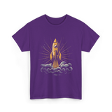 Rocket Retro Spacecraft Galaxy T-Shirt - Purple