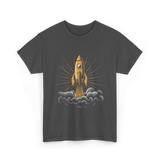 Rocket Retro Spacecraft Galaxy T-Shirt - Dark Heather