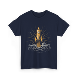 Rocket Retro Spacecraft Galaxy T-Shirt - Navy