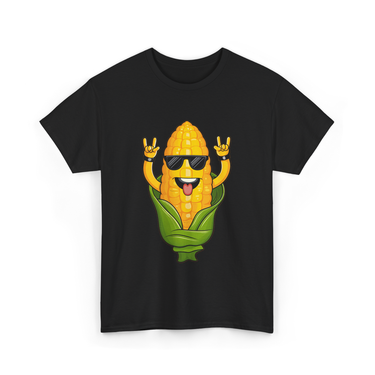 Rockin Corn Corn Lovers T-Shirt - Black