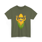 Rockin Corn Corn Lovers T-Shirt - Military Green